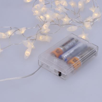 Brilagi - LED-Weihnachts-Lichterkette 40xLED/3xAA 1,8m warmweiß Sterne