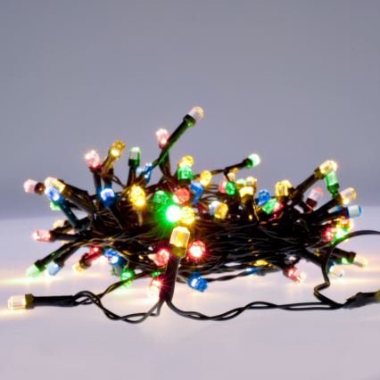 Brilagi - LED-Weihnachts-Lichterkette für den Außenbereich, 200 LEDs, 2 Funktionen, 25 m, IP44, mehrfarbig