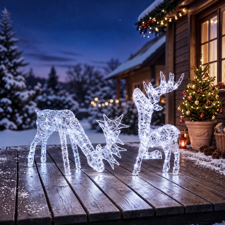 BRILAGI - LED-Weihnachtsdekoration für den Außenbereich LED/1,5W/230V IP44 73x47 cm Rentier