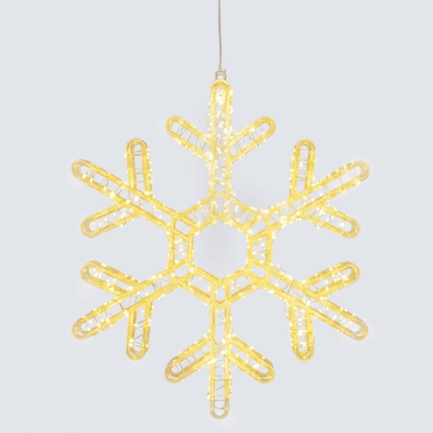 BRILAGI - LED-Außen-Weihnachtsdekoration LED/6W/8 Funktionen 43 cm IP44 Schneeflocke warmweiß