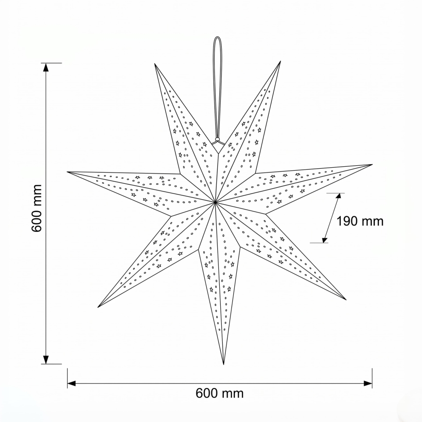BRILAGI - LED-Weihnachtsdekoration LED/2xAA 60 cm Stern