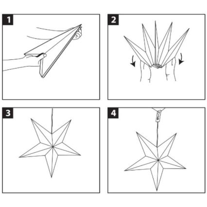 Brilagi - LED-Weihnachtsdekoration LED/2xAA 70 cm Stern