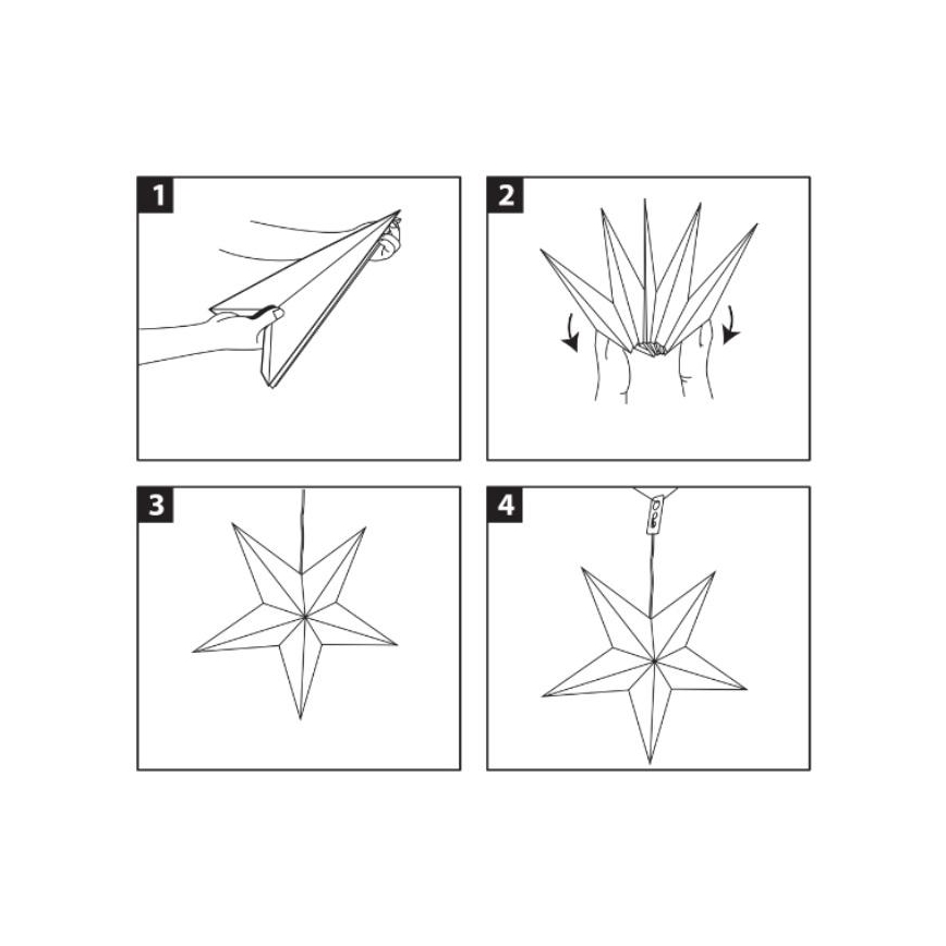 Brilagi - LED-Weihnachtsdekoration LED/2xAA 70 cm Stern