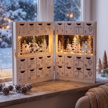 BRILAGI - LED-Weihnachtsdekoration LED/2xAA Adventskalender