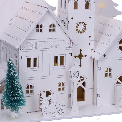 Brilagi - LED-Weihnachtsdekoration LED/2xAA Kirchenhäuschen