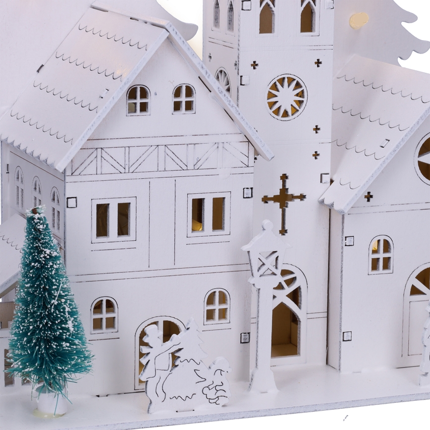 Brilagi - LED-Weihnachtsdekoration LED/2xAA Kirchenhäuschen