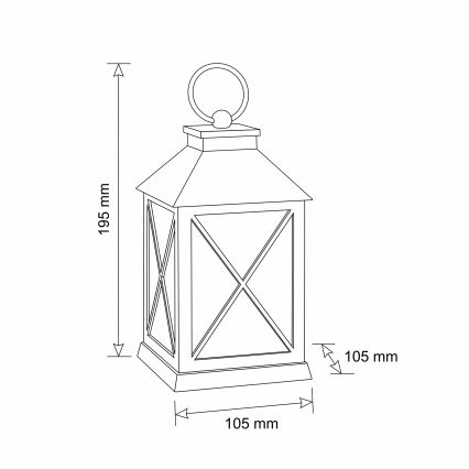 BRILAGI - LED-Weihnachtsdekoration LED/2xAA weiße Laterne