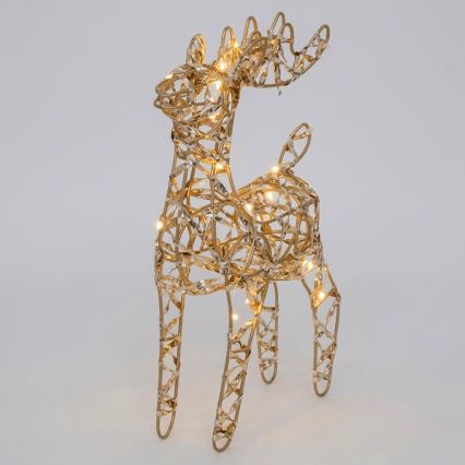 BRILAGI - LED-Weihnachtsdekoration LED/3xAA 32 cm Rentier warmweiß/goldfarben