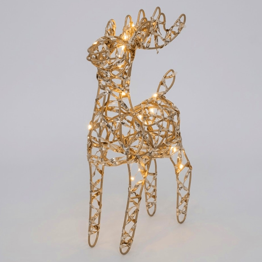 BRILAGI - LED-Weihnachtsdekoration LED/3xAA 32 cm Rentier warmweiß/goldfarben