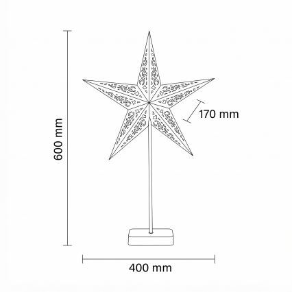 BRILAGI - LED Weihnachtsdekoration LED/3xAA 60x40 cm Stern