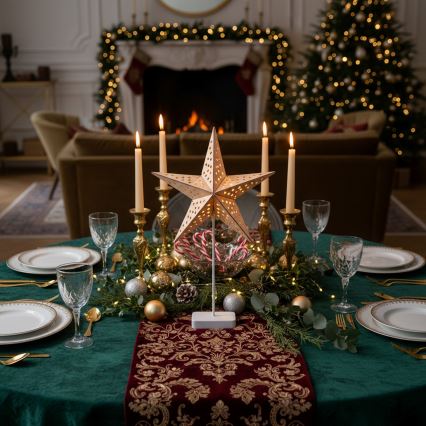 Brilagi - LED-Weihnachtsdekoration LED/3xAA 62x40 cm Stern