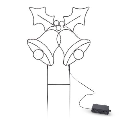 Brilagi - LED-Weihnachtsdekoration LED/3xAA IP44 Glöckchen