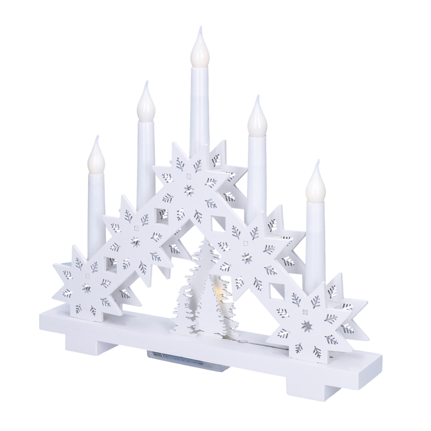 Brilagi - LED-Weihnachtskerzenhalter 5xLED/2xAA
