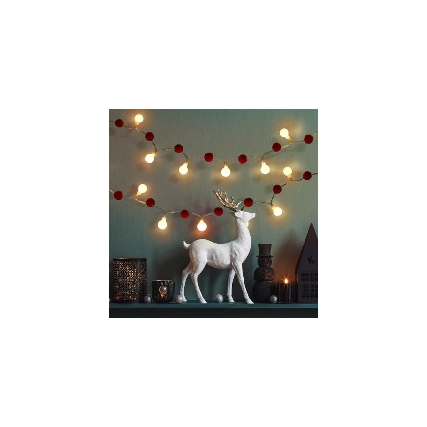 Brilagi - LED-Weihnachtskette 20xLED/2xAA 1,8 m warmweiß
