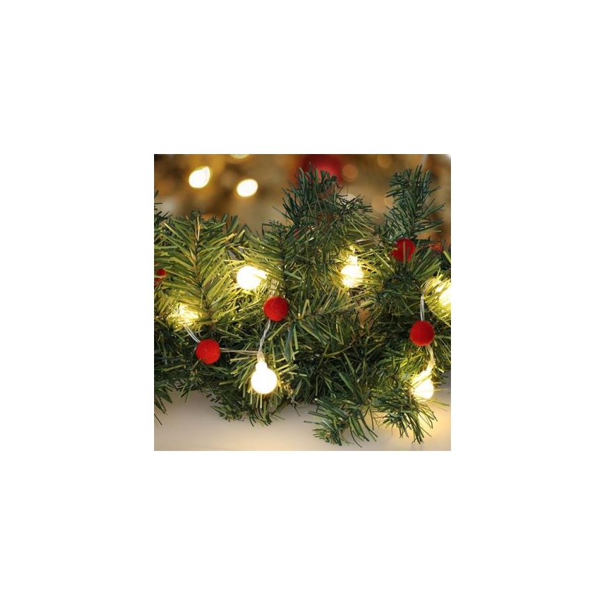 Brilagi - LED-Weihnachtskette 20xLED/2xAA 1,8 m warmweiß