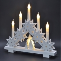 BRILAGI - LED-Weihnachtsleuchter 5xLED/2xAA weiß
