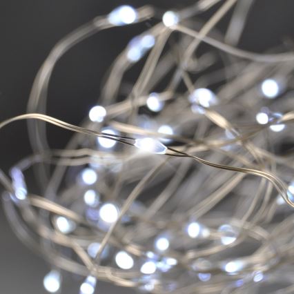Brilagi - LED-Weihnachtslichterkette 100xLED/3xAA 10m kaltweiß
