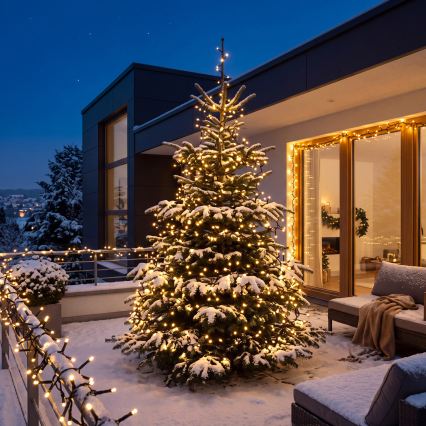 BRILAGI - LED-Weihnachtslichterkette für den Außenbereich, 200 LEDs, 9 m, IP44, warmweiß