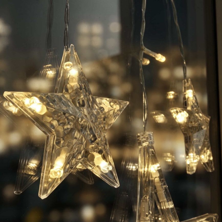 BRILAGI - LED-Weihnachtslichtervorhang 77xLED/3xAA/USB 1,8m warmweiß
