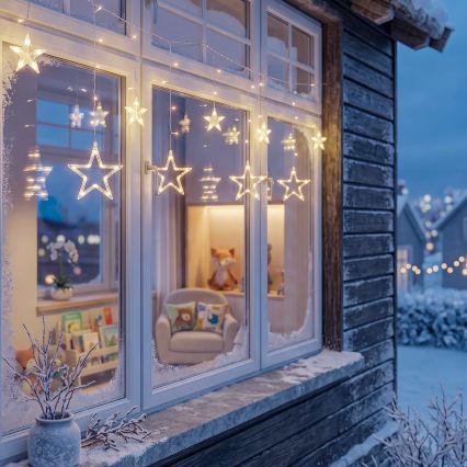 BRILAGI - LED Weihnachtsvorhang für den Außenbereich 123xLED/3xAA/USB 3m IP44 warmweiß