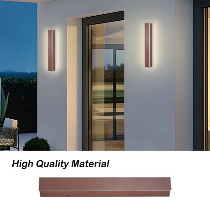 Brilagi - LED Außenwandleuchte LINEAR LED/8W/230V 3000K IP65 30 cm braun CRI 90