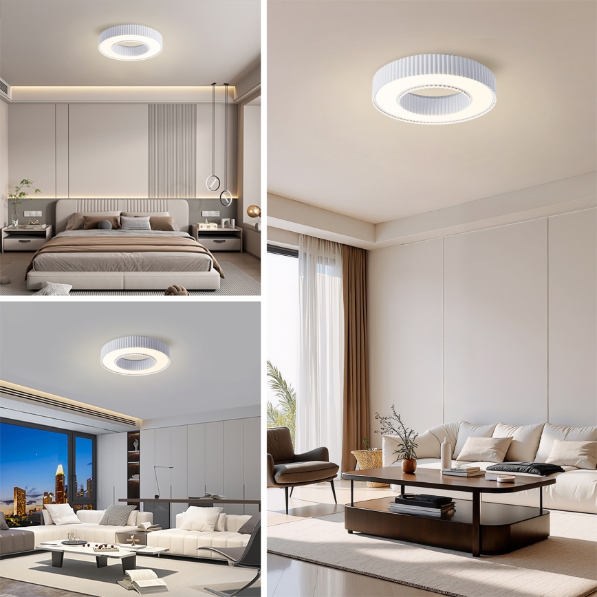 Brilagi - Dimmbare LED-Deckenleuchte LUMIX LED/48W/230V 3000-6000K weiß Ø 50 cm + Fernbedienung