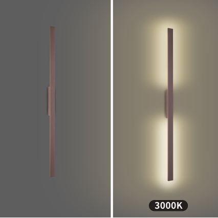 Brilagi - LUNA LED-Außenwandleuchte, 24 W, 230 V, 3000 K, IP65, 100 cm, braun, CRI 90