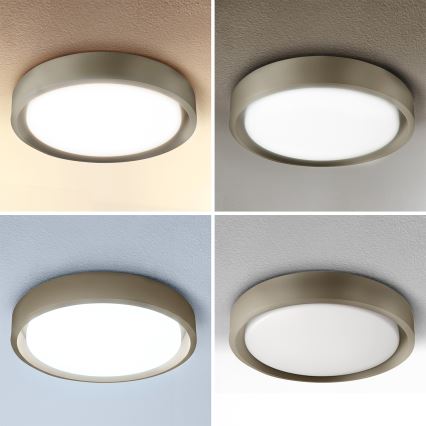 Brilagi - MATTEO dimmbare LED-Deckenleuchte LED/48W/230V 3000–6500K Ø 41 cm taupe + Fernbedienung