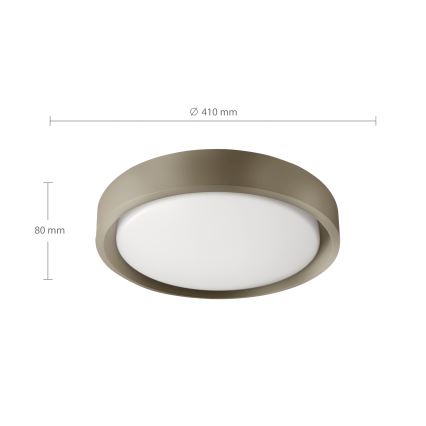 Brilagi - MATTEO dimmbare LED-Deckenleuchte LED/48W/230V 3000–6500K Ø 41 cm taupe + Fernbedienung