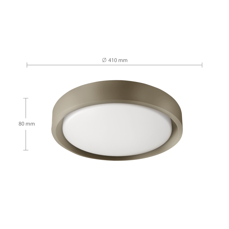 Brilagi - MATTEO dimmbare LED-Deckenleuchte LED/48W/230V 3000–6500K Ø 41 cm taupe + Fernbedienung