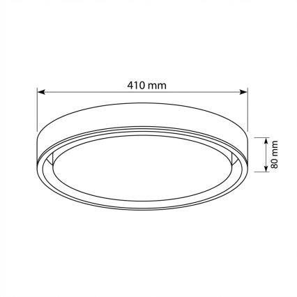 Brilagi - MATTEO dimmbare LED-Deckenleuchte LED/48W/230V 3000–6500K Ø 41 cm taupe + Fernbedienung