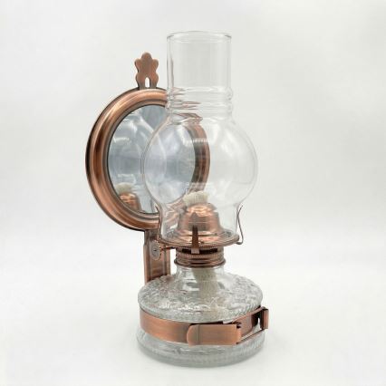 Brilagi - MERLIN Petroleumlampe mit Spiegel, Bronze/Patina