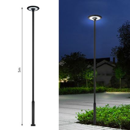 Brilagi - Metallmast für Außenleuchten URBAN 5 m Ø 58 mm schwarz
