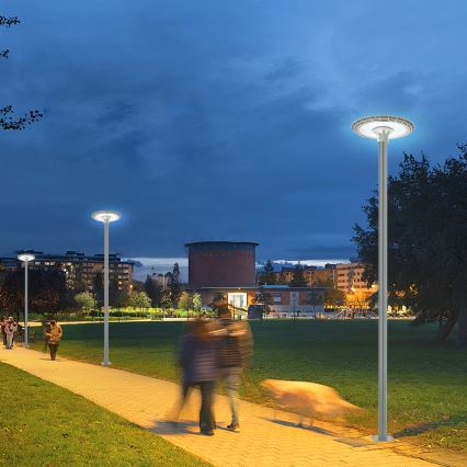 Brilagi - Metallrohr für Außenbeleuchtungsmast URBAN, 3 m, Ø 58 mm, grau