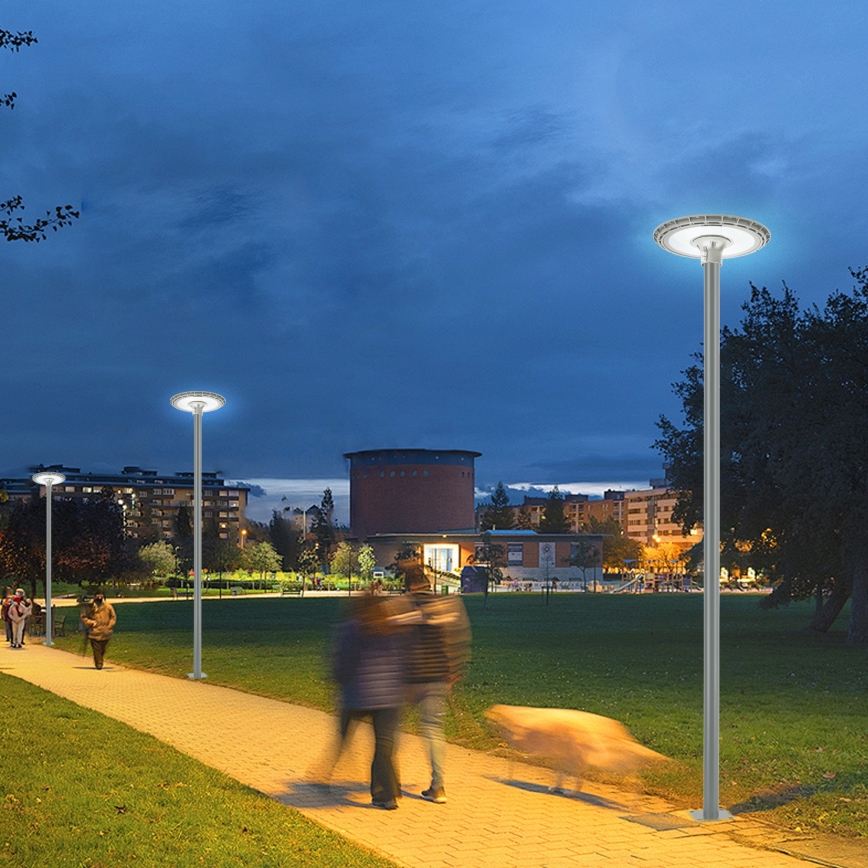 Brilagi - Metallrohr für Außenbeleuchtungsmast URBAN, 3 m, Ø 58 mm, grau