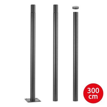 Brilagi - Metallstab für Außenbeleuchtungspfosten URBAN 3 m Mast Ø 58 mm Anthrazit