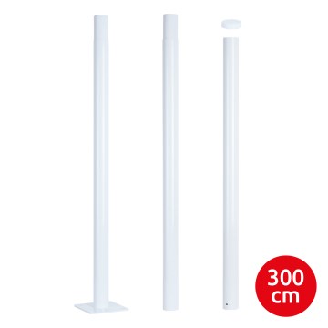 Brilagi - Metallstab für Außenbeleuchtungspfosten URBAN 3 m Mast Ø 58 mm weiß