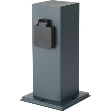 Brilagi - Outdoor-Steckdosensäule PILLAR 1Z SCHUKO 230V IP44 anthrazit