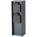 Brilagi - Outdoor-Steckdosensäule PILLAR 2Z SCHUKO 230V IP44 anthrazit