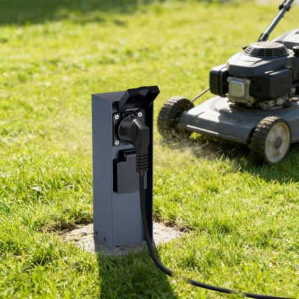 BRILAGI - Outdoor-Steckdosensäule PILLAR 2Z SCHUKO 230V IP44 anthrazit