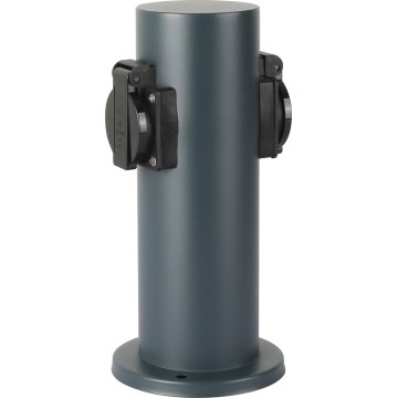 Brilagi - Outdoor-Steckdosensäule PILLAR 2Z SCHUKO 230V IP44 anthrazit