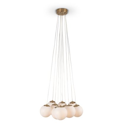 Brilagi - Pendelleuchte am Kabel GLOBE 10xE14/15W/230V weiß