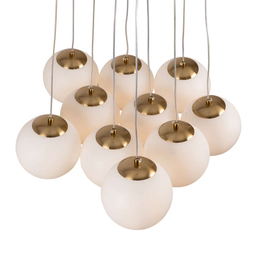 Brilagi - Pendelleuchte am Kabel GLOBE 10xE14/15W/230V weiß