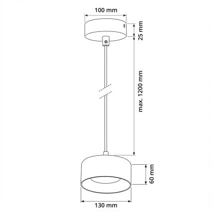 Brilagi - Pendelleuchte an Drahtseil AURA LUX 1xGX53/30W/230V schwarz/rauchfarben