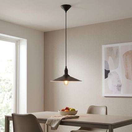 BRILAGI - Pendelleuchte an Drahtseil FORGE 1xE27/60W/230V Ø 36 cm, braun