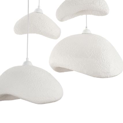 Brilagi - Pendelleuchte an Drahtseil WABI SABI 4xE27/40W/230V Ø 90 cm weiß