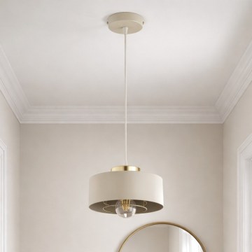 Brilagi - Pendelleuchte an Kabel 1xE27/60W/230V Ø 20 cm beige/gold