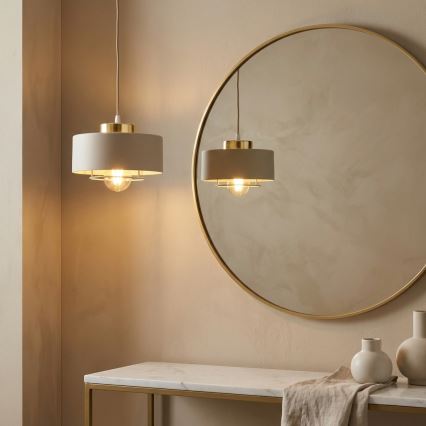 Brilagi - Pendelleuchte an Kabel 1xE27/60W/230V Ø 20 cm beige/gold