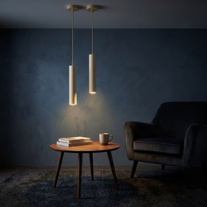 Brilagi - Pendelleuchte an Kabel 1xGU10/15W/230V beige/gold
