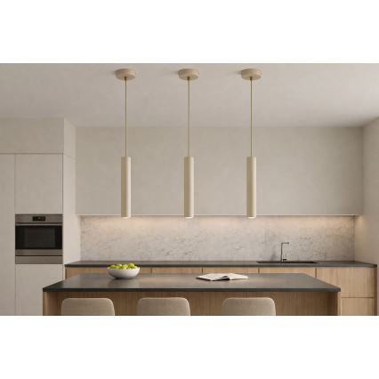 Brilagi - Pendelleuchte an Kabel 1xGU10/15W/230V beige/gold